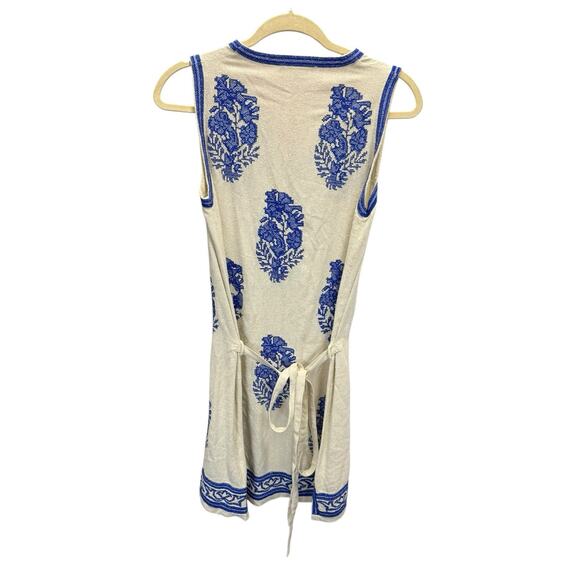 Isabel Marant Étoile Dita Silk Noil Blue Embroidered Dress Size 4 US / 36 FR - Picture 3 of 12